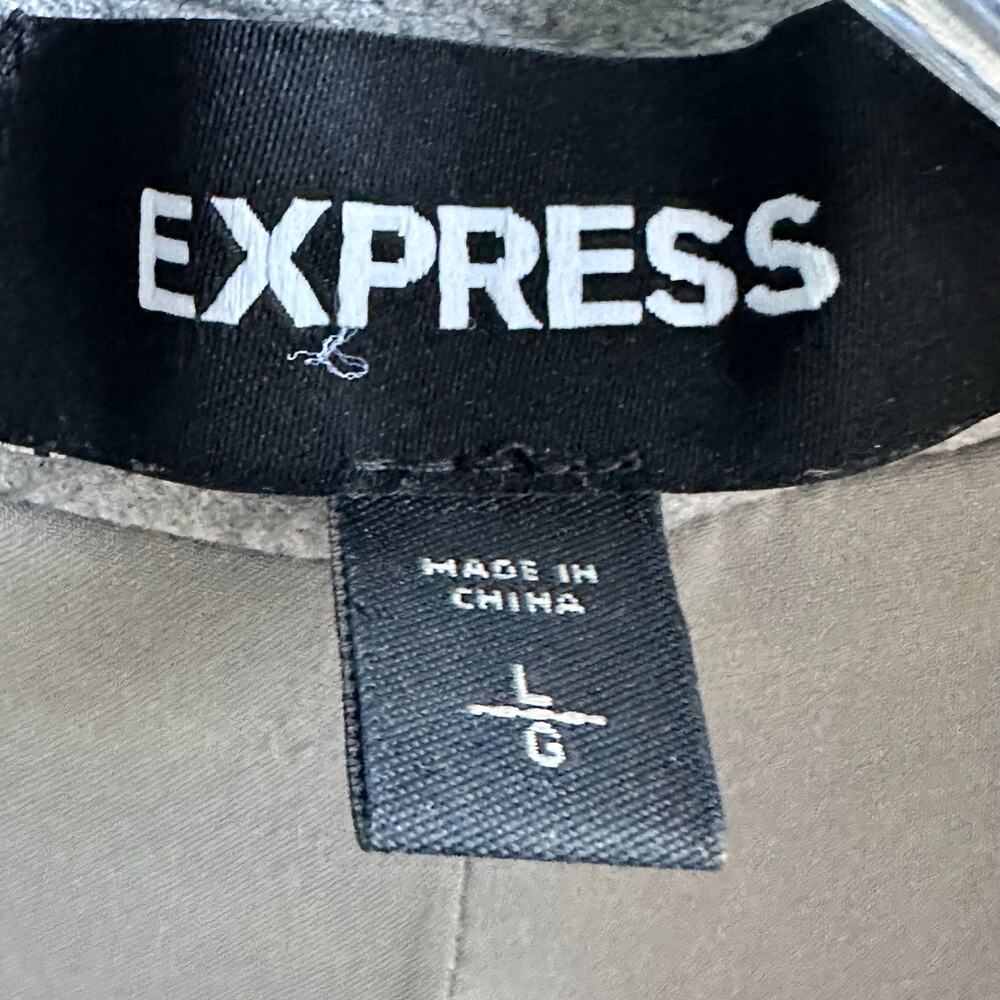 Express Single Button Blazer Jacket Gray - image 7